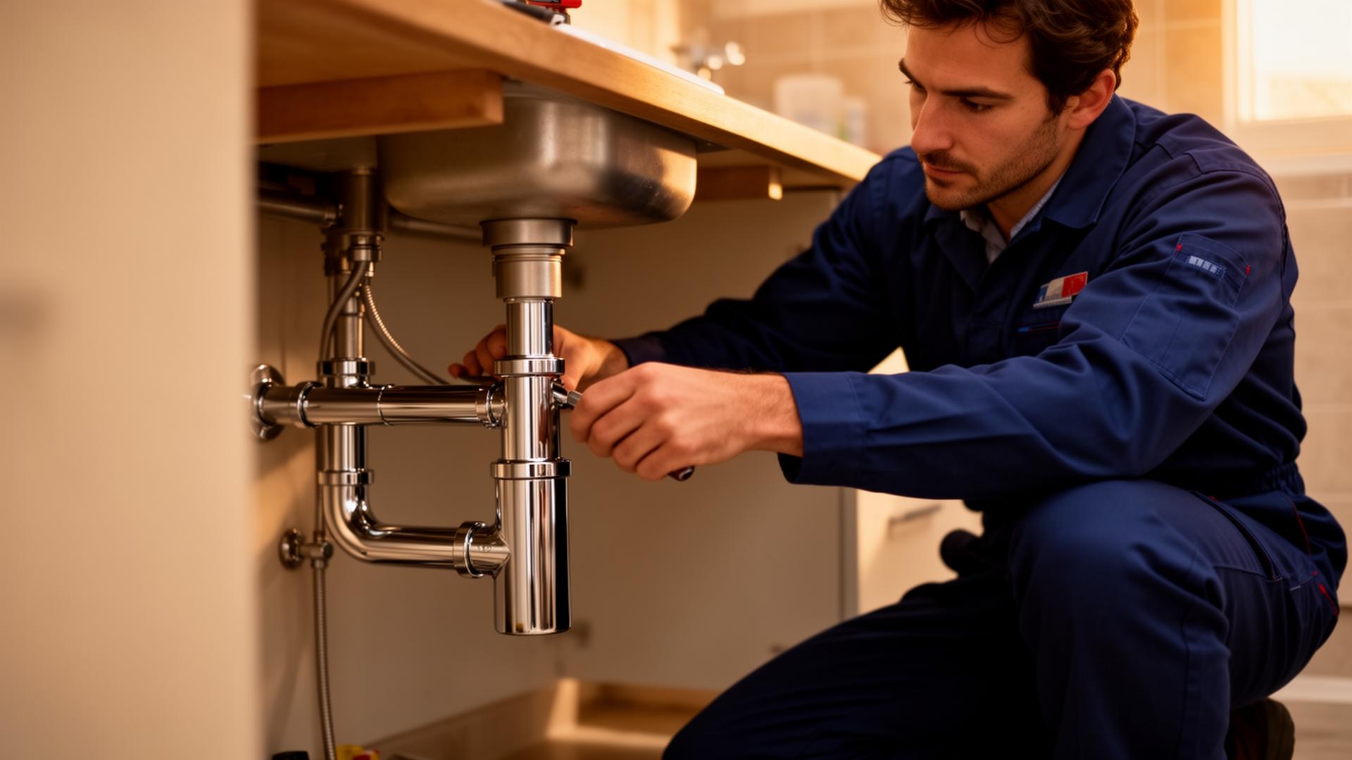 Plombier AquaPro intervenant sur une installation sanitaire